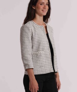 MIMÌ MUÀ Firenze SFAO-6629 Giacca in tweed bianco