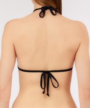 Triangolo Bikini a Righe con Ricamo e Paillettes – Nero/Bianco – Liu Jo - immagine 3