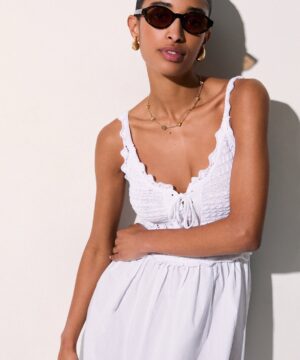 Abito Lungo Liu Jo Better Ecosostenibile con Top in Maglia Crochet e Gonna Popeline - immagine 3