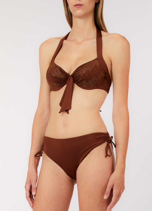 Bikini Set Liu Jo Balconcino con Ferretto e Slip Coulisse – Terra - immagine 2