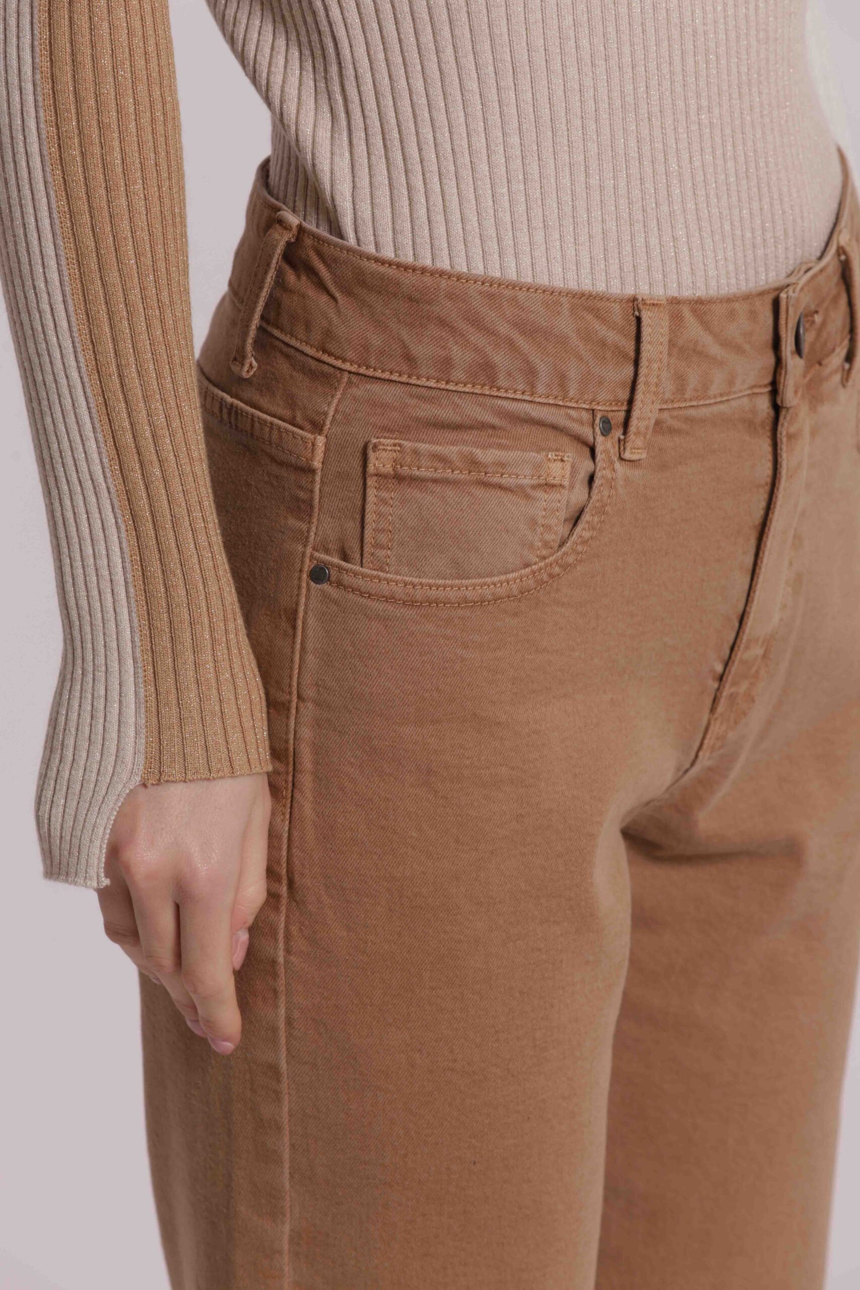 Mimì Muà Firenze – Jeans "Cammello" a Sigaretta in Cotone Stretch - immagine 2