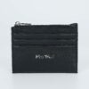 Portacarte piatto da donna marchio Mimì Muà Firenze colore nero in vera pelle con scomparti carte e tasca zip su Origami Store
