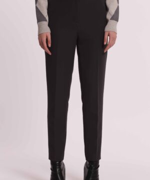 Alternative view of Mimì Muà Firenze – Pantalone a Sigaretta "Piombo" in Tessuto Tecnico Made in Italy con Elastico in Vita