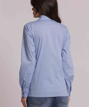 Mimì Muà Firenze – Camicia "Azzurro" Taglio Uomo Made in Italy in Cotone Poplin Stretch - immagine 4