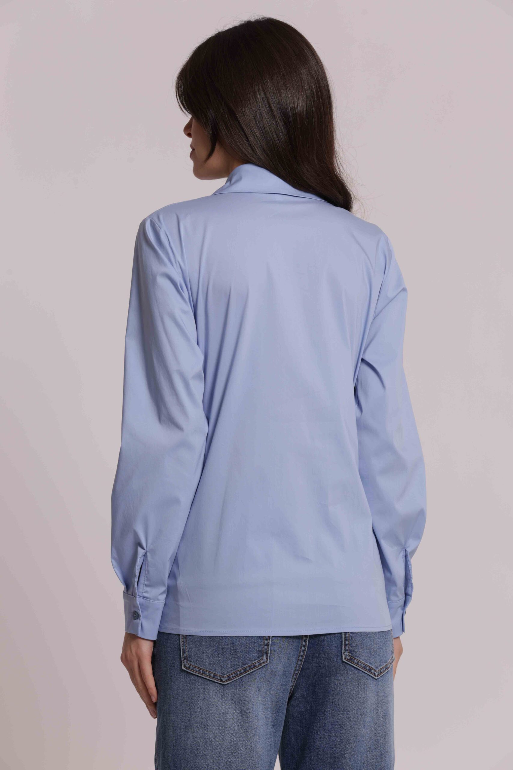 Mimì Muà Firenze – Camicia "Azzurro" Taglio Uomo Made in Italy in Cotone Poplin Stretch - immagine 4