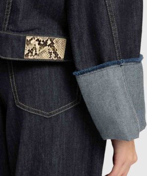 Alternative view of TWINSET – Giubbino Corto "Indaco" in Denim di Puro Cotone e Risvolti ai Polsi