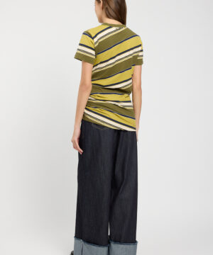 TWINSET – Jeans Flare "Indaco" in Puro Cotone con Risvolto al Fondo - immagine 3