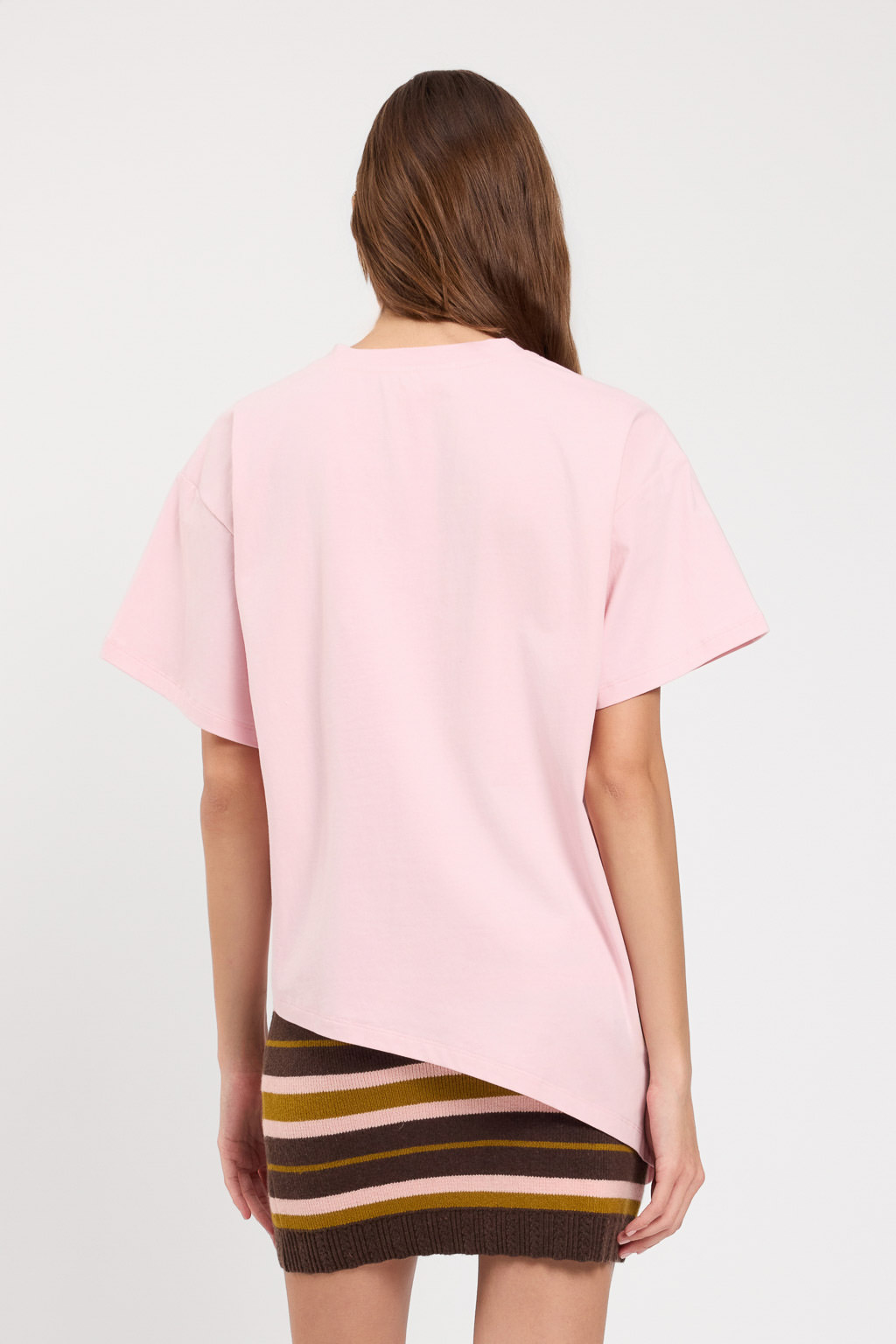 Twinset – T-Shirt "Powder Rose" in Cotone con Logo Ricamato e Spilla - immagine 3
