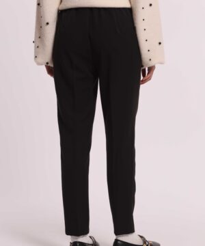 Mimì Muà Firenze – Pantalone a Sigaretta "Nero" Made in Italy in Tessuto Vanz con Elastico Posteriore - immagine 4