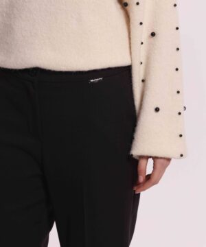 Mimì Muà Firenze – Pantalone a Sigaretta "Nero" Made in Italy in Tessuto Vanz con Elastico Posteriore - immagine 5