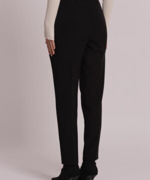 Mimì Muà Firenze – Pantalone a Sigaretta "Nero" in Tessuto Tecnico Made in Italy con Elastico in Vita - immagine 5