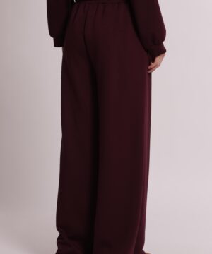 Mimì Muà Firenze – Pantalone di Felpa a Palazzo "Prugna" Made in Italy - immagine 4